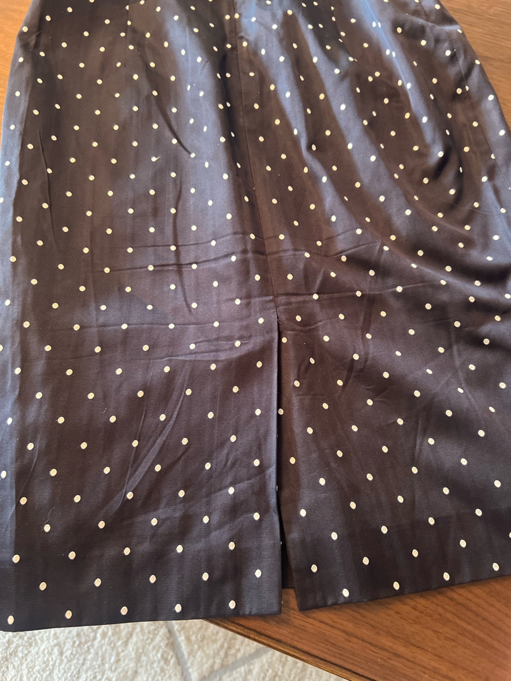 Vintage Christian Dior navy polka dot dress - Picture 7 of 9